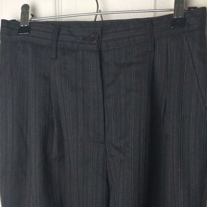Chadwick's grey purple white pinstripe pleated front dress pants. Size 8P